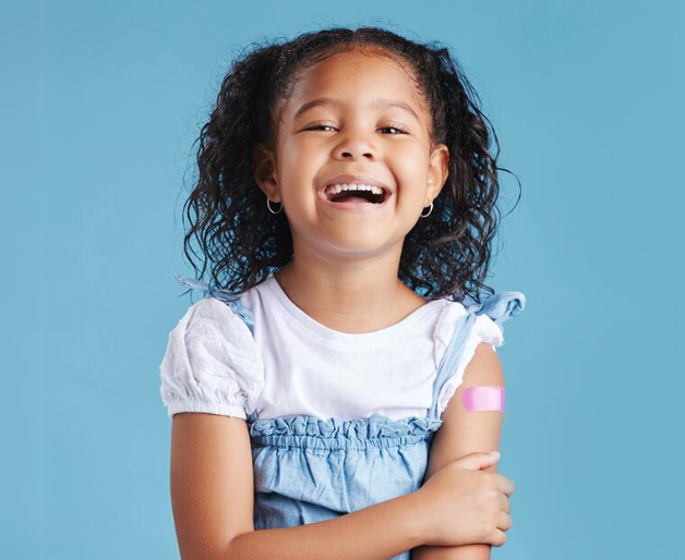 Immunized child laughing