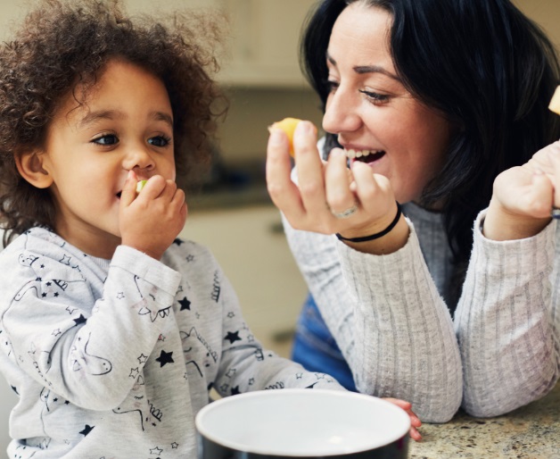 Immunized child laughing