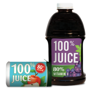 Juice bottles